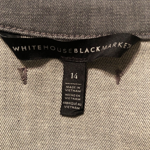 White House Black Market Gray Denim Jacket - Picture 11 of 12